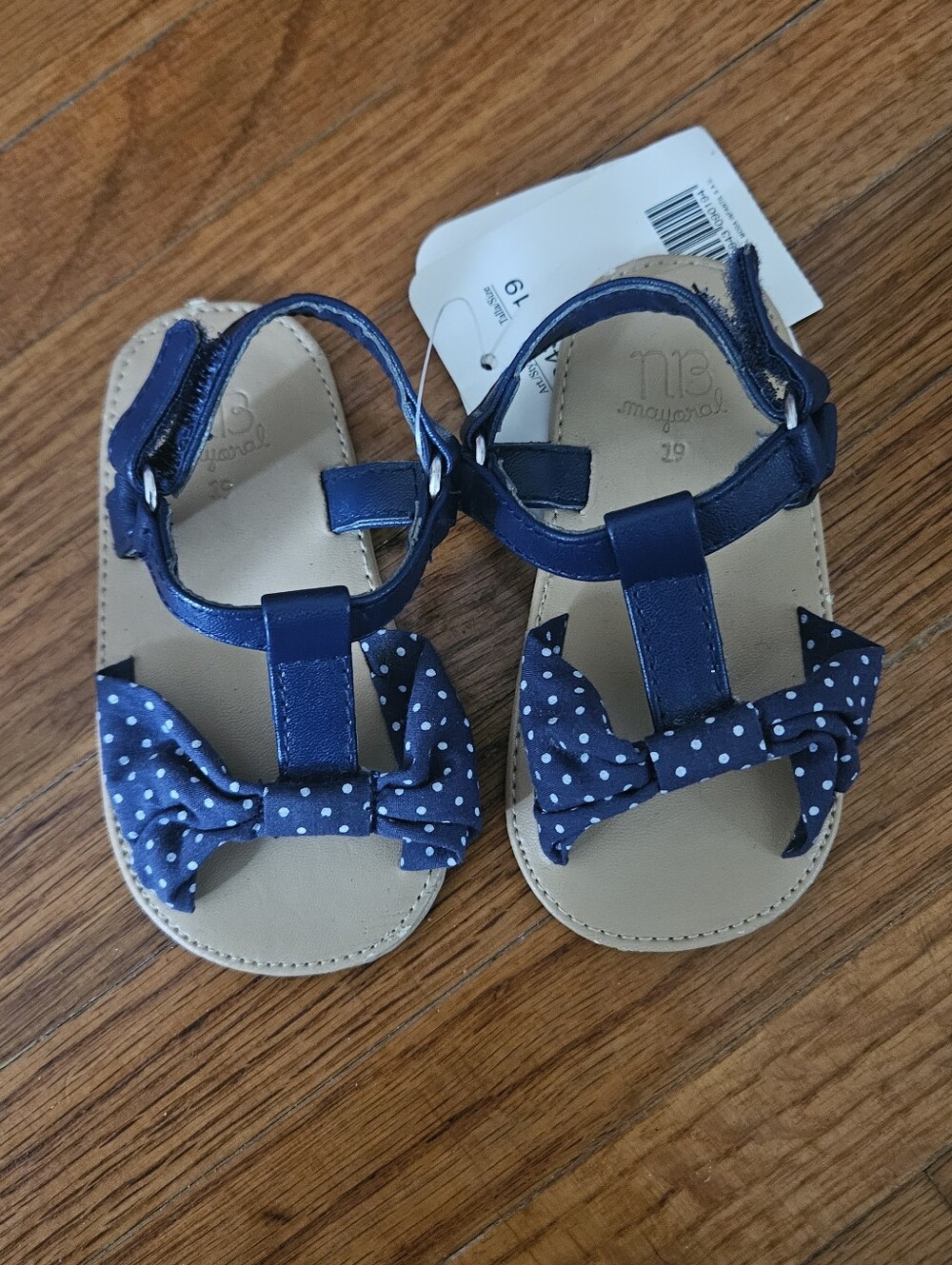 Mayoral Navy Bow Sandals Size 19 BNWT Baby Girls